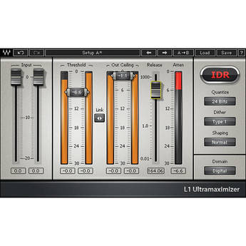 Waves L1 Ultramaximizer - Loudness Maximizer Plug-In (Native/SoundGrid, Download)