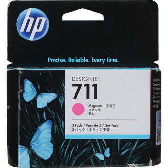 HP 711 Magenta Ink Cartridge (29mL, 3-Pack)