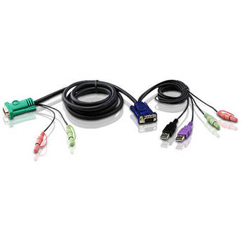 ATEN 2L-5305UU HDB, USB 2.0, and Audio to KVM Cable (16')