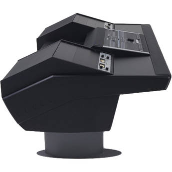 Argosy G22 Desk for Nucleus Workstation with Dual 9 RU (Black Finish, Gunmetal Grey Legs)