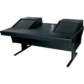 Argosy 70-70V2R Universal Workstation Desk with 25" Flat Desk Insert and Two VR1003 Front 10 RU & Rear 3 RU (Black)