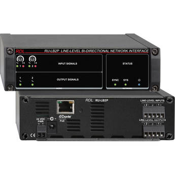 RDL RU-LB2P Line-Level Bi-Directional Network Interface (Two-Signal, PoE)
