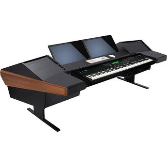 Argosy Dual 15KL Keyboard Workstation Desk with DR800 8 Upper RU (Mahogany)