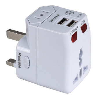 QVS International Power Adapter Plug Kit (White)