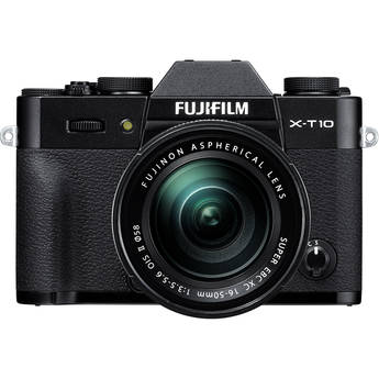 FUJIFILM X-T10 Mirrorless Digital Camera with 16-50mm Lens (Black)
