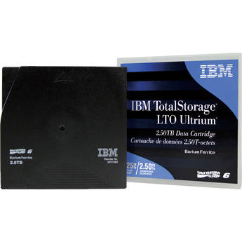 IBM LTO Ultrium 6 Data Cartridge with Label (2.5TB/6.25TB, BaFe, Library Pack of 20)