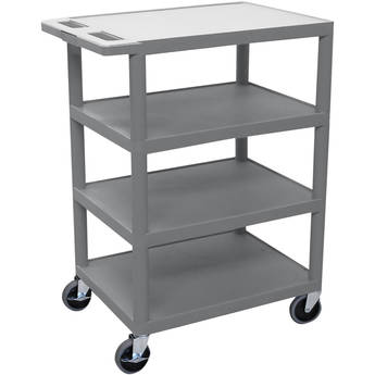 Luxor BC45G 4-Shelf Banquet Cart (Gray)