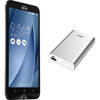ASUS Silver ZenFone 2 Laser ZE551KL 32GB Smartphone Kit with Silver Battery Pack (Unlocked)