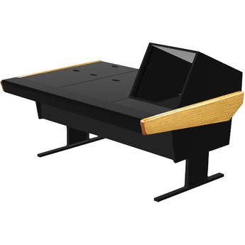 Argosy 70-70V1R Universal Workstation Desk with 45.5" Flat Desk Insert and One VR1005 Front 10 RU & Rear 5 RU (Oak)