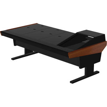 Argosy V1R Universal Workstation Desk with VR1503 15U Upper, 3U Rear Module (Mahogany, 89.5")