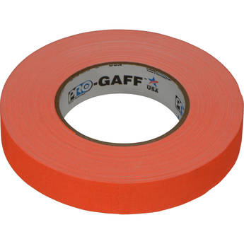Visual Departures Gaffer Tape (1" x 50 Yd, Fluorescent Orange)