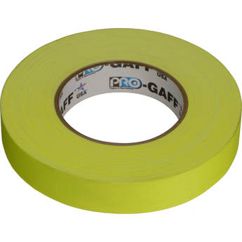 Visual Departures Gaffer Tape (1" x 50 Yd, Fluorescent Yellow)
