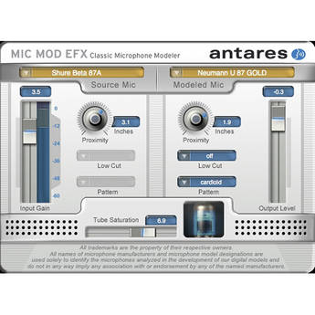 Antares Audio Technologies Mic Mod Classic Microphone Modeler Plug-In (Download)