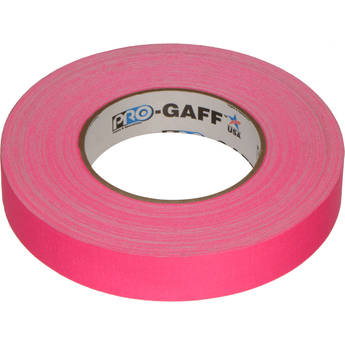 Visual Departures Gaffer Tape (1" x 50 Yd, Fluorescent Pink)