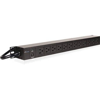 iStarUSA Vertical Style Power Distribution Unit with 12x NEMA 5-15R Outlets and 12' Cord