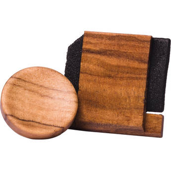 Artisan Obscura Soft Shutter Release & Hot Shoe Cover Set (Large Concave, Threaded, Wild Olive Wood)