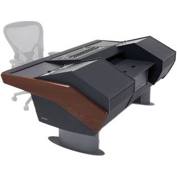 Argosy G22 Desk for Avid S3 Workstation with Dual 9 RU Racks (Mahogany Finish, Gunmetal Gray Legs)