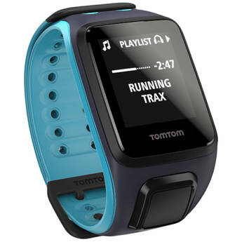 TomTom Spark Cardio + Music Fitness Tracker with Built-In Heart Rate Monitor (Sky Captain/Scuba Blue, Large)