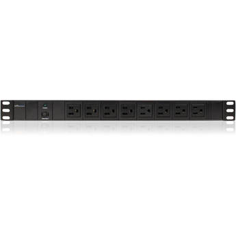 iStarUSA Vertical/Horizontal Style Power Distribution Unit with 8x NEMA 5-15R Outlets and 10' Cord