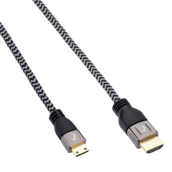 Pearstone Braided High-Speed Mini-HDMI to HDMI Cable with Ethernet (6')