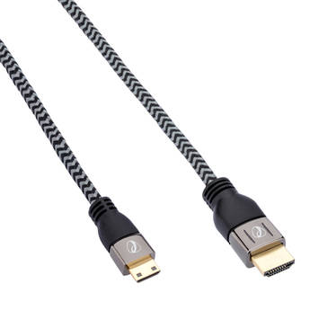 Pearstone Braided High-Speed Mini-HDMI to HDMI Cable with Ethernet (15')