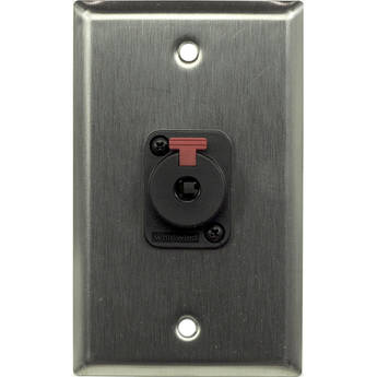 Whirlwind WP1/1QW 1-Gang Wall Plate with 1 Whirlwind WCQF 1/4" Terminal (Stainless Steel Finish)