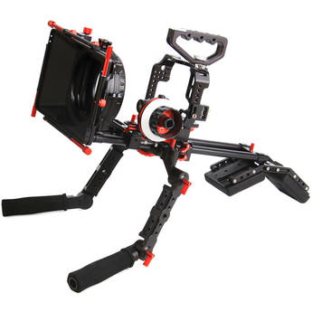 CAME-TV Protective Cage with Matte Box, Follow Focus & Dual Handgrip for GH4
