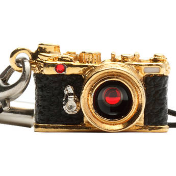 Japan Hobby Tool Miniature Swarovski Range Finder Camera Charm (Gold)