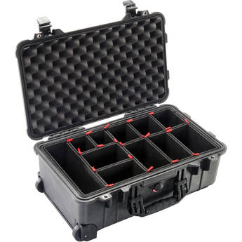 Pelican 1510 Protector Carry-On Case with Trekpak Divider System (Black)