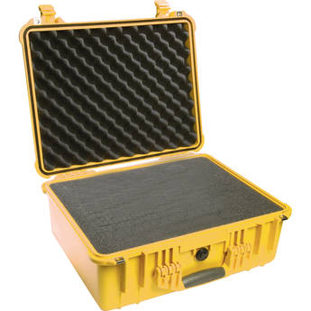 Pelican 1550 Protector Case with Pick and Pluck Foam Insert (Yellow)