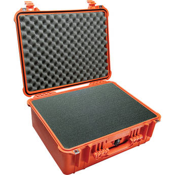Pelican 1550 Protector Case with Pick and Pluck Foam Insert (Orange)