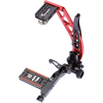 ProMediaGear BBX2 Boomerang Flash Bracket with Universal QR Plate (Red, Right-Handed)