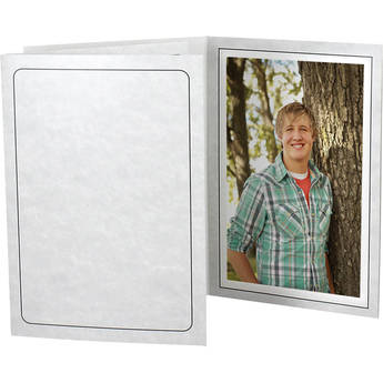Collector's Gallery Printed Marble Tru-View Event Folders (Vertical 5 x 7" Print, 25-Pack)
