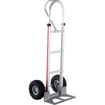 Magliner HMK15AUA4 Straight-Back Hand Truck with 10" 4-Ply Pneumatic Wheels and Vertical Loop Handle (Unassembled)