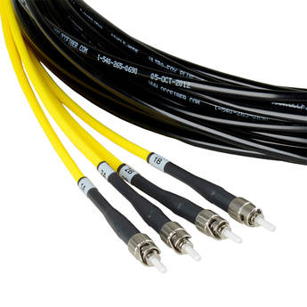 Camplex Four-Channel ST Single-Mode Fiber Tactical Snake Cable (50')