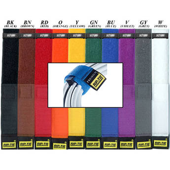 Rip-Tie 1 x 3.5" Rip-Lock CableWrap 10-Pack (Rainbow)