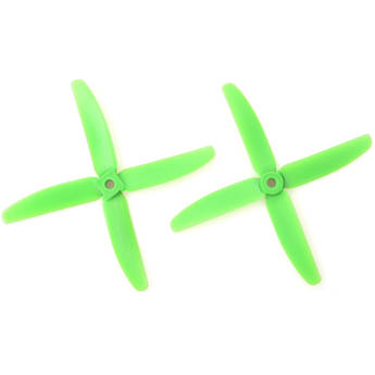 Gemfan Glass Fiber Nylon 4-Blade Propellers (2-Pack, Green)