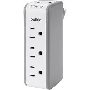 Belkin SurgePlus 3-Outlet Mini Travel Surge Protector with USB-A Ports