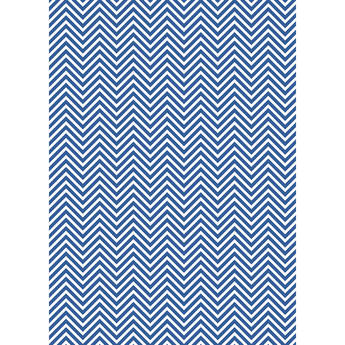 Westcott Classic Chevron Art Canvas Backdrop with Grommets (5 x 7', Bold Blue)