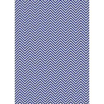 Westcott Classic Chevron Art Canvas Backdrop with Grommets (5 x 7', Rich Blue)