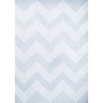 Westcott Washed Chevron Art Canvas Backdrop with Grommets (5 x 7', Light Blue)