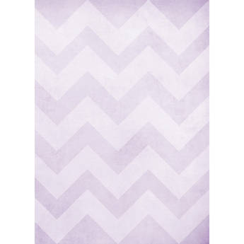 Westcott Washed Chevron Art Canvas Backdrop with Grommets (5 x 7', Light Purple)