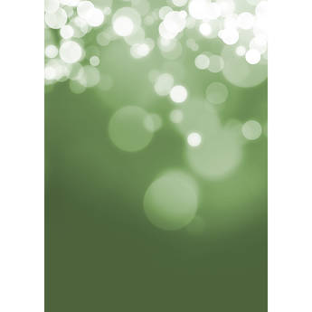 Westcott X-Drop Canvas Backdrop with Grommets (Green Gradient Bokeh, 5 x 7')