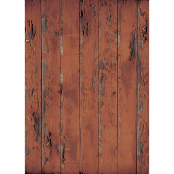 Westcott Distressed Wood Art Canvas Backdrop with Grommets (5 x 7', Brown)