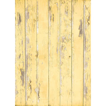 Westcott Distressed Wood Art Canvas Backdrop with Grommets (5 x 7', Light Yellow)
