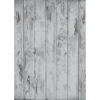 Westcott Distressed Wood Art Canvas Backdrop with Grommets (5 x 7', Rich Gray)