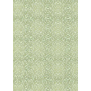 Westcott Leafy Damask 5 x 7' Art Canvas Backdrop with Grommets (Light Green)