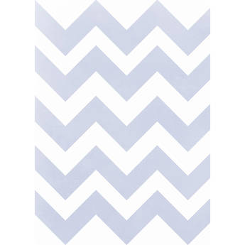 Westcott Pastel Chevron Art Canvas Backdrop with Grommets (5 x 7', Blue)
