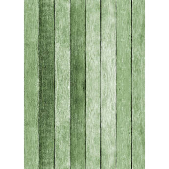Westcott Rustic Wood Art Canvas Backdrop with Grommets (5 x 7', Green)