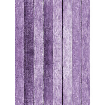 Westcott Rustic Wood Art Canvas Backdrop with Grommets (5 x 7', Purple)